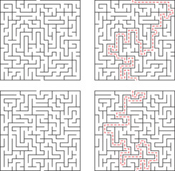 Complex Maze Puzzles Solution Steps, Paths, and Brain Teasers