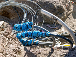Underground Construction with Exposed Utility Cables