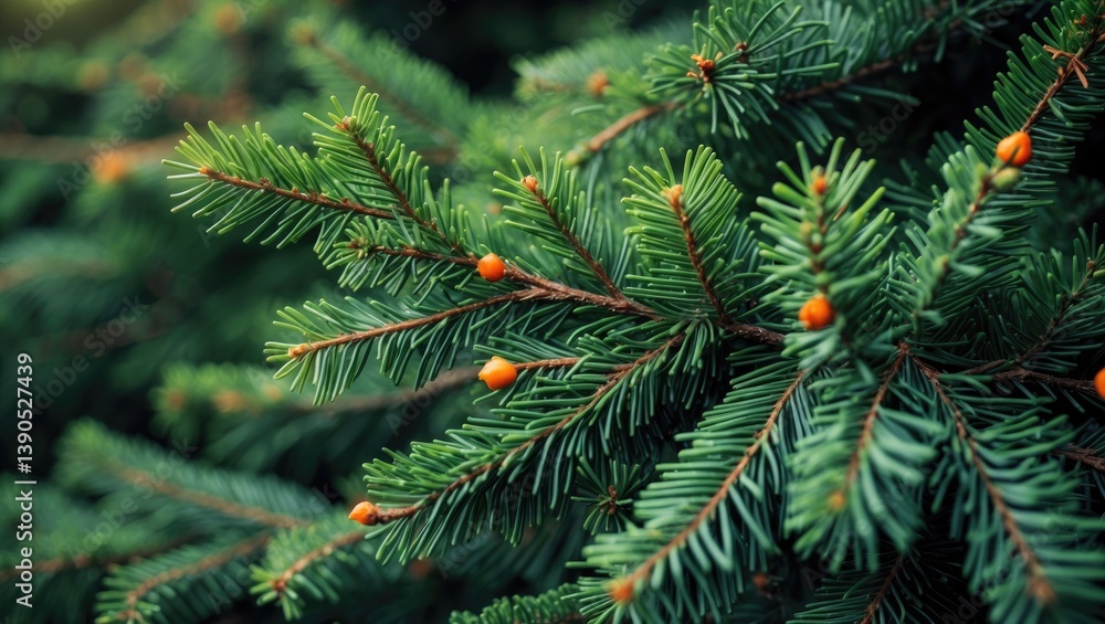 Poster christmas fir tree branch with a textured background