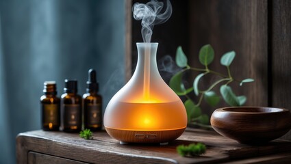 Aromatherapy Idea Featuring a Close-Up of an Active Air Diffuser