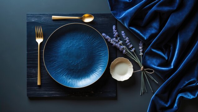 Stunning table arrangement against a dark backdrop with text space