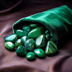 Trommelsteine chrysokoll