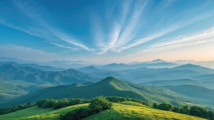 Obraz premium Gorgeous mountain view with a lovely sky