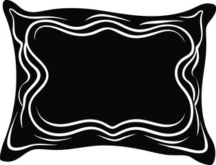 Pillow Silhouette Black Vector
