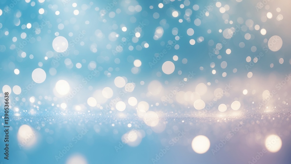 Poster faded lights background, sparkly circle bokeh display, vibrant pastel style with gradient