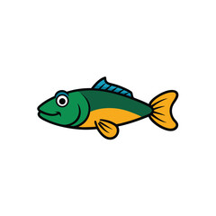 vector illustration of a fish
