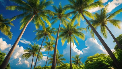 Obraz premium Attractive palm trees