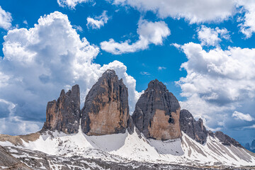 Gebirgsmassiv Drei Zinnen in S&uuml;dtirol
