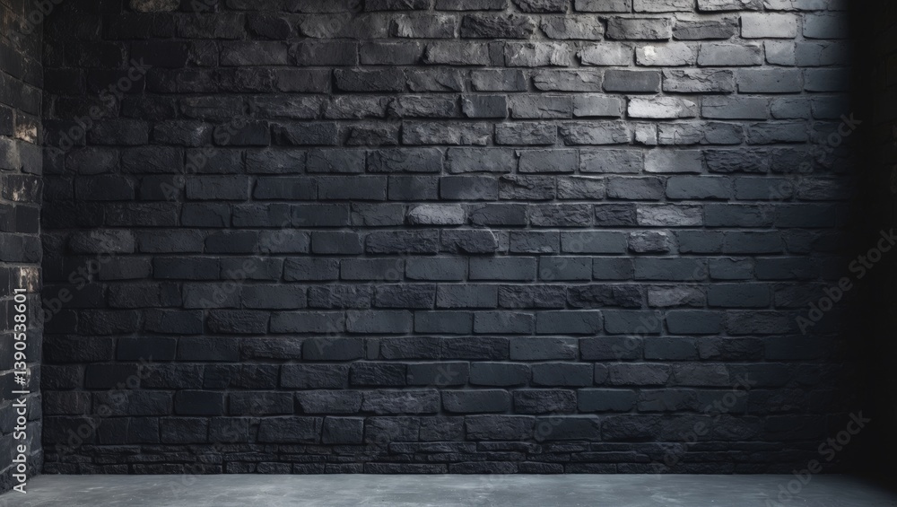 Poster black brick texture backdrop for embedding information