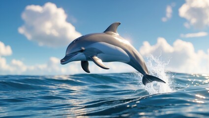 Obraz premium Bottlenose Dolphin Species: Tursiops truncatus
