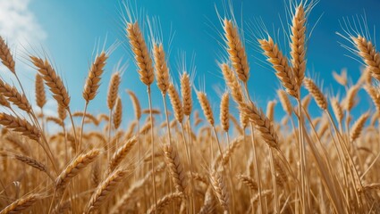 Fototapeta premium Shining fully grown cereal field - collection