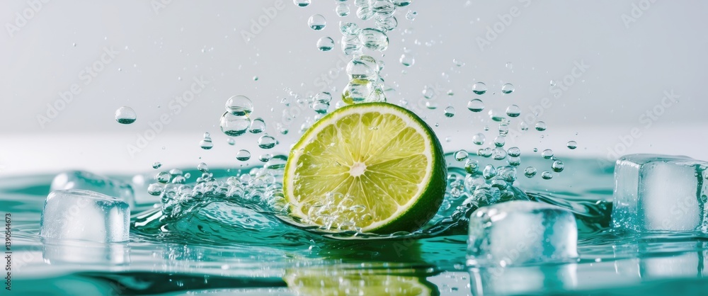 Poster water bubbles arising from the addition of lime
