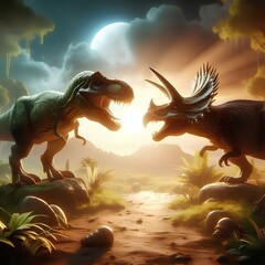 T-Rex Vs Triceratops