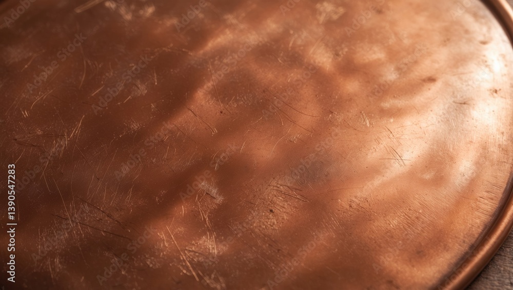 Poster design element with bronze texture on a metal plate background