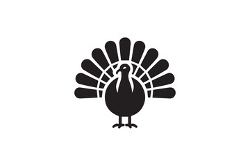 simple Turkey silhouette icon vector isolated in white background