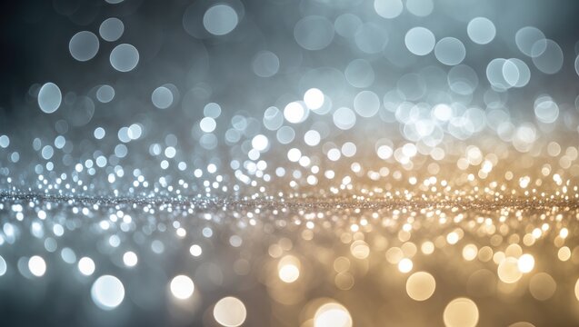 white and silver abstract bokeh lights. out-of-focus background