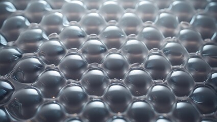 White Bubble Wrap Packing or Air Cushion Film Abstract Texture for Creative Art Background, Close Up, Top View, Copy Space