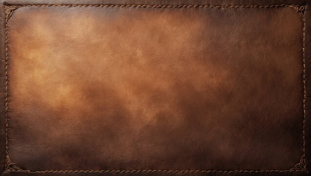 Distressed leather texture creating a brown grunge background