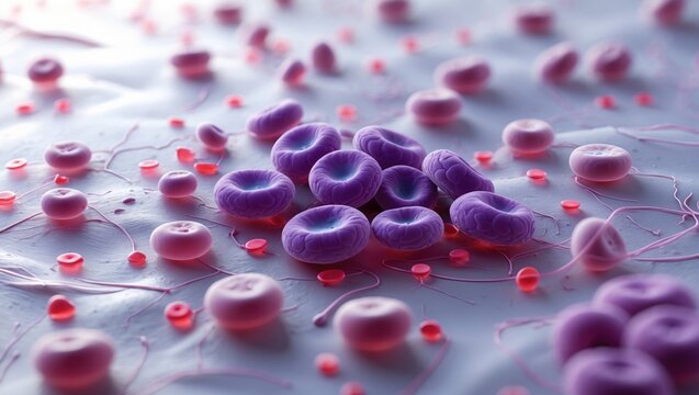 White blood cells in peripheral blood smear analysis