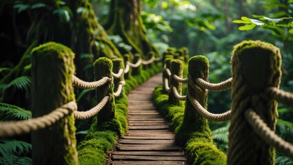 Obraz premium Weeds depend on a tree in the rain forest.