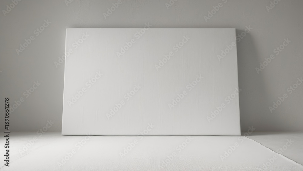 Poster white canvas background or texture.