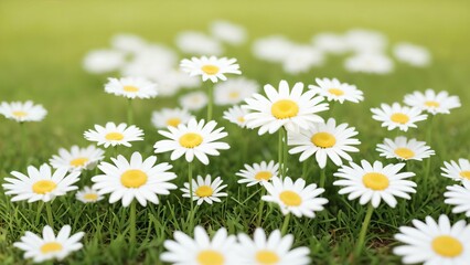 Fototapeta premium white daisies in a field