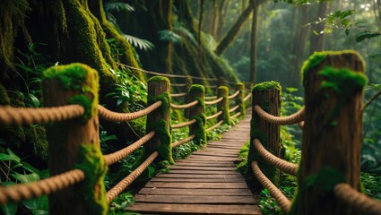 Obraz premium Weeds depend on a tree in the rain forest.