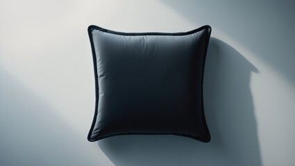Aerial perspective of black velvet jewelry cushion