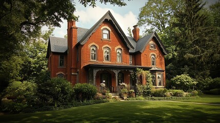 Obraz premium Red brick house.