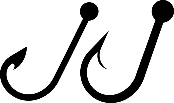 recommend clip art: Fish hook vector and Silhouette of fishing hook icons art collection