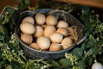 basket with eggs