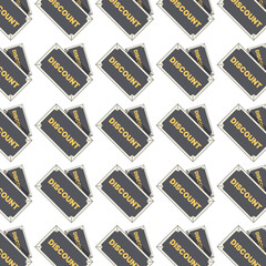 Discount Tag Pattern Vector: Repeating Sale Background