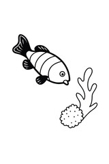 vector illustration of a fish