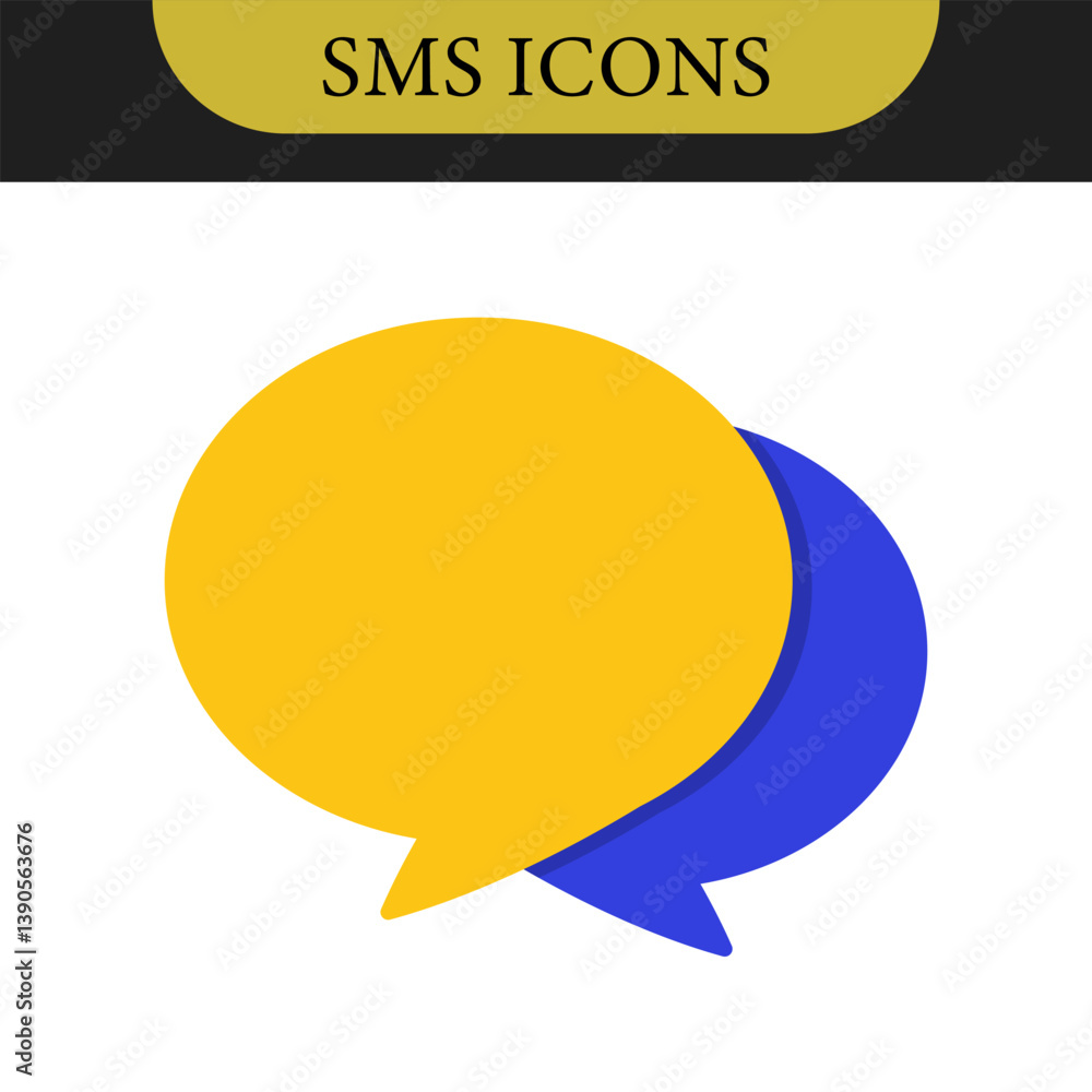 Poster set of chat message bubbles vector icon. communication icons. talk bubble, dialog. web icon set. onl