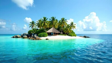 Vacation on a lonely island in the tropics