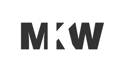 MKW logo design. Initial letter M K W bold font style for tech startups, consulting, corporate branding. Creative company name, headlines typography identity, trendy logotype. © Olena