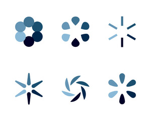 Collection Loading bar status icon. Vector illustration. Set of vector loaded icons. Download progress. Donload or Upload.