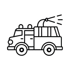 Vector cartoon truck icon illustration of a delivery vehicle for transport design