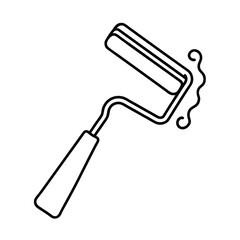Vector illustration of a paint roller tool for painting and home improvement