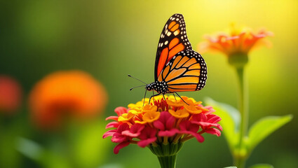 Obraz premium butterfly on flower