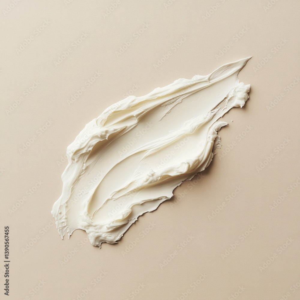 Poster Creamy texture spread on a smooth surface showcasing artistic application and design