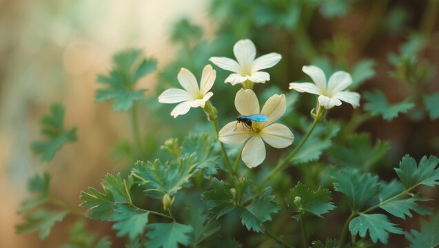 Sweet Scented Geranium blossoms or Wild Malva.