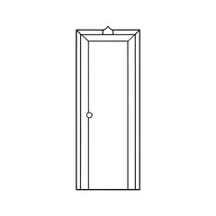 open door isolated on white background