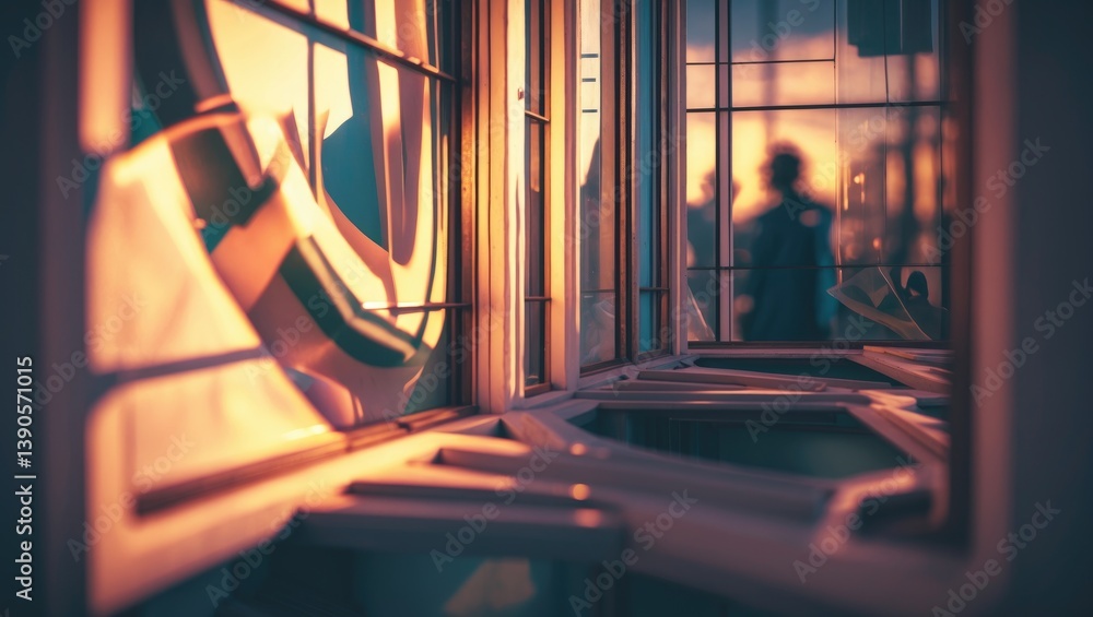 Poster stunning and bold architectural design of windows.