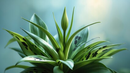 Obraz premium This stunning image features the plant renowned for its unique, spotted leaves.