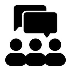 Team Communication Solid Solid Icon