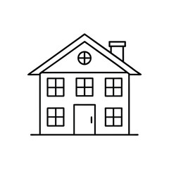 house on white background