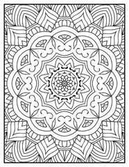 Mandala Coloring Pages for Adults and Kids, Intricate Black and White Line Art for Adults