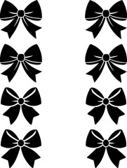 Bow ribbon vector and Silhouette of bows art collection