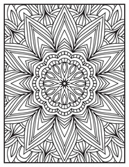Mandala Coloring Pages for Adults and Kids, Intricate Black and White Line Art for Adults